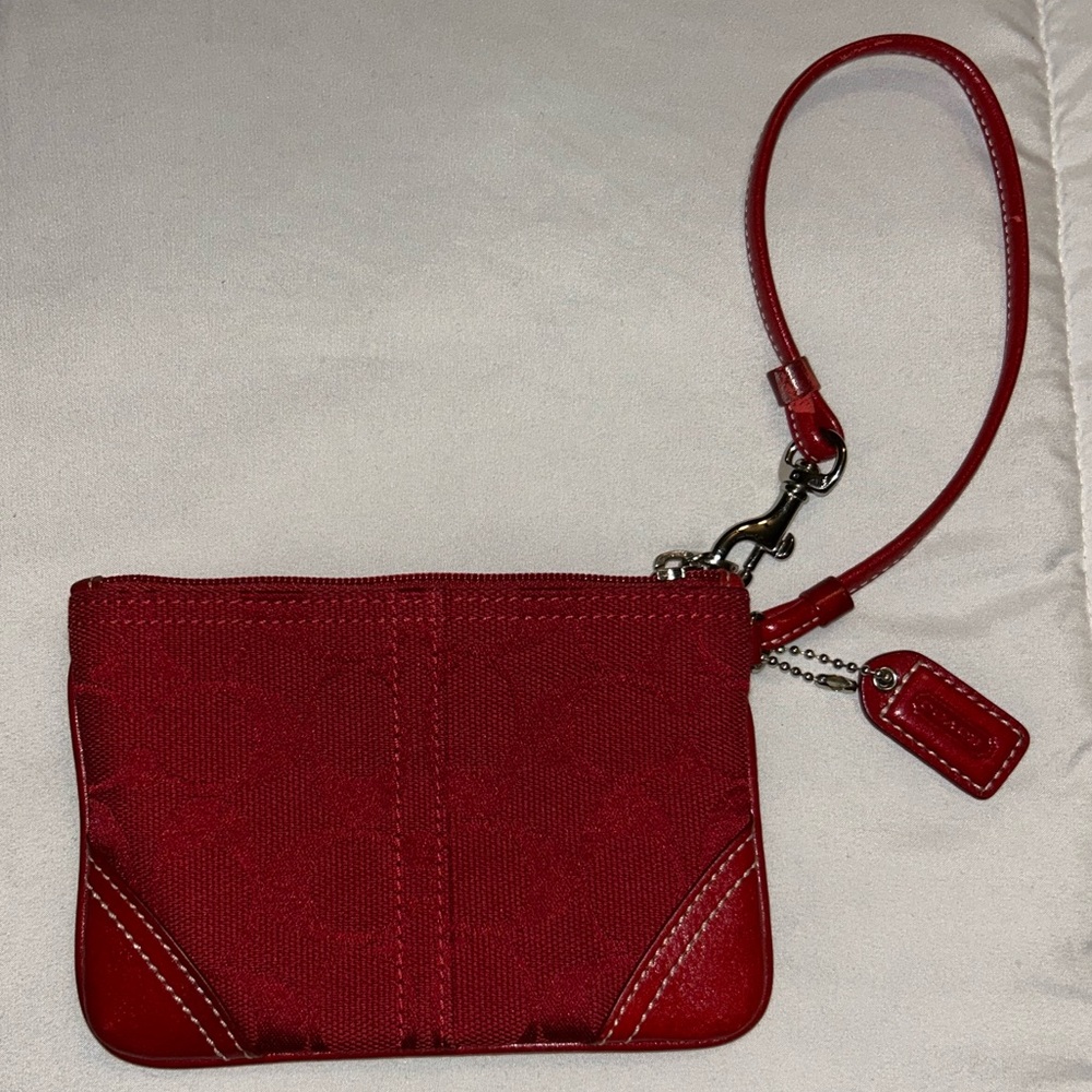 COACH Red Wristlet